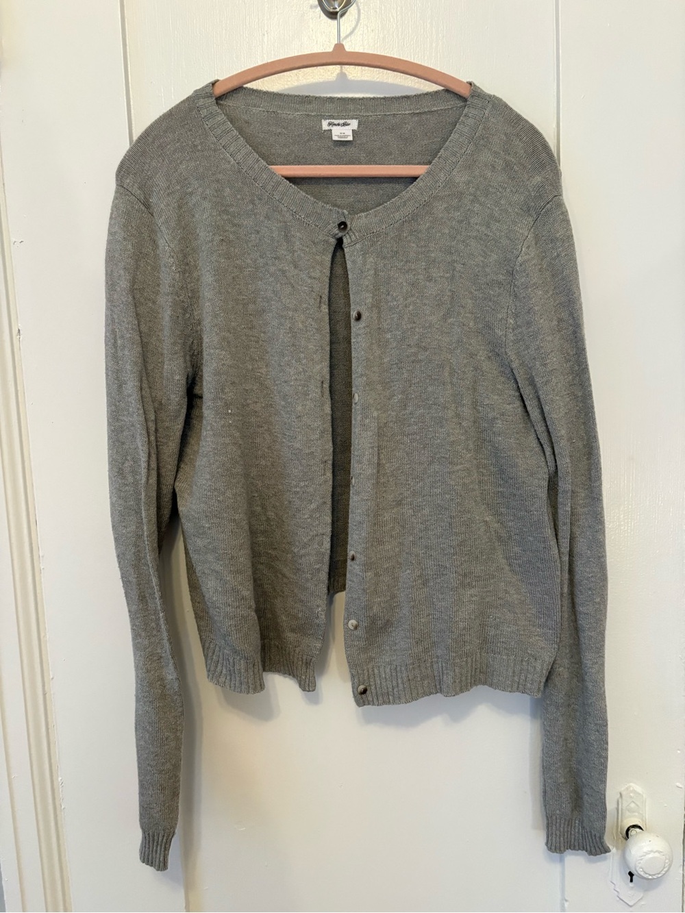 Kimchi Blue Light Gray Button-Front Cardigan